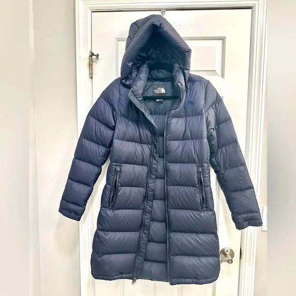 The North Face Women's Dark Blue Long Puffer Coat - Picture 3 of 13